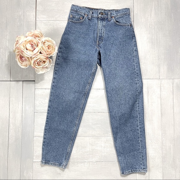 Vintage Levi’s 550 High Rise Tapered Jeans Made in USA Stonewashed Acid Wash - Picture 4 of 17